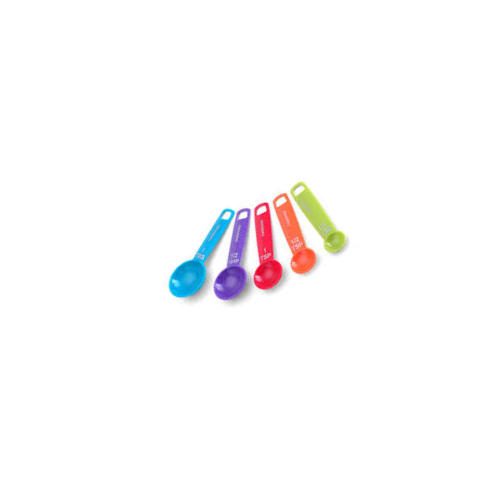 Farberware Measuring Spoons Durable Plastic Set Of 5 Kitchen Tools Multicolor