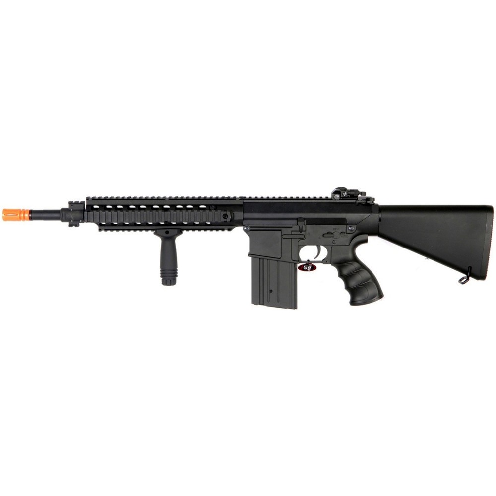 Golden Eagle JG SR-25 Commando Airsoft AEG with Quad RIS Rail System