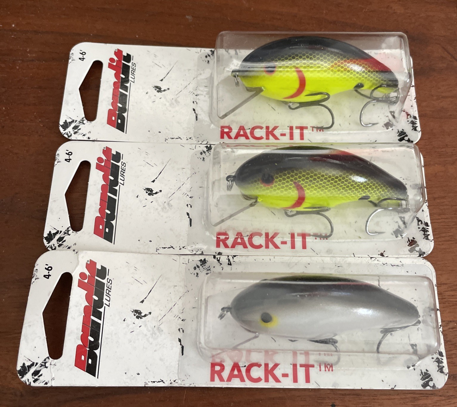 3 Bandit Rack-it Square Bill Shallow Bass Crankbait fishing lure S11