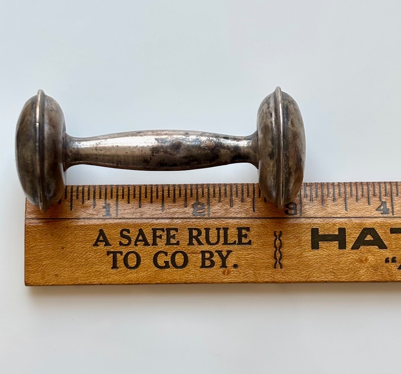 Antique Signed Lunt #1180 Sterling Silver Baby Rattle, 24.1 grams