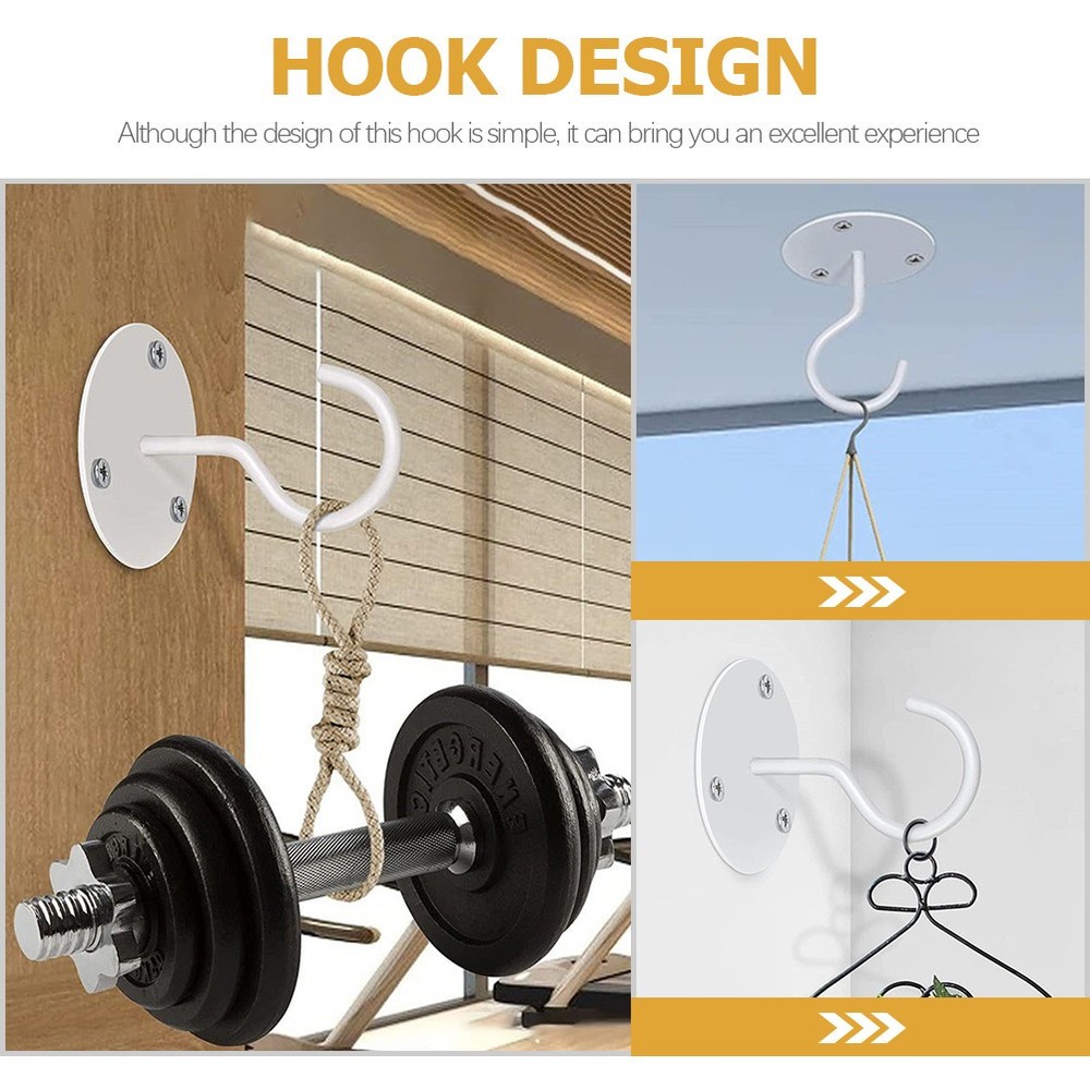 5 Pcs Iron Ceiling Hooks Durable Wall Fixing Hooks for Garage Garden Storage