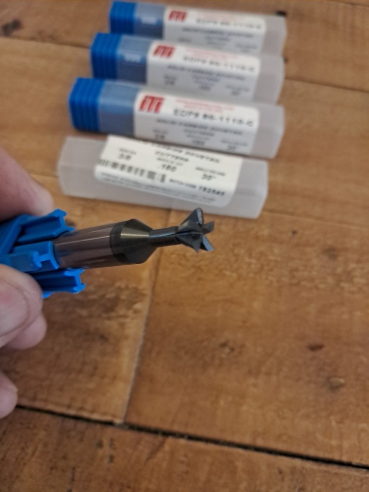 4 New! Internal Tool Carbide Dovetail Cutter 3/8 Head .18 Width 30° Angle