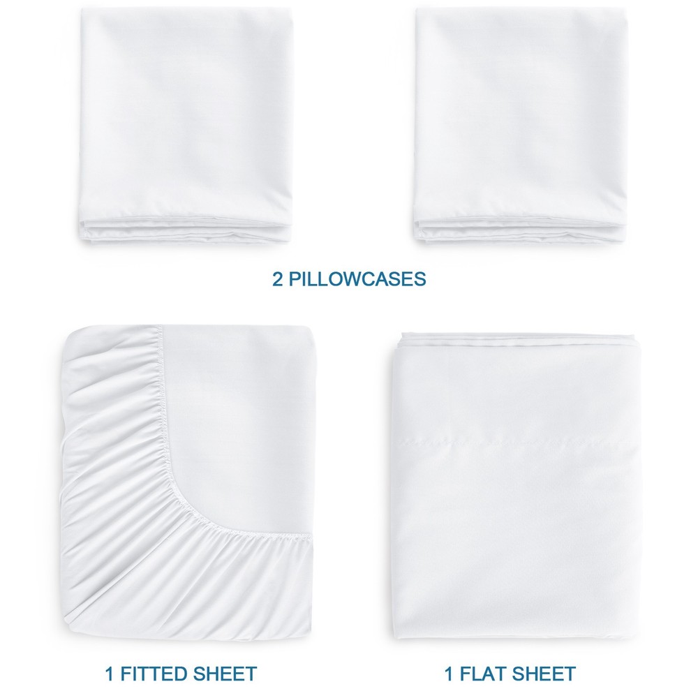 Split Top King Sheet Set for Adjustable Bed 4 Piece Bed Sheet Set Deep Pocket