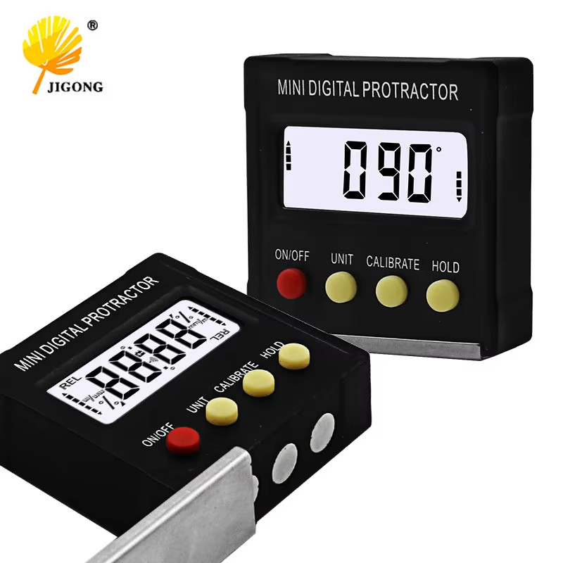 360 Degree Mini Digital Protractor Inclinometer Electronic Level Box Magnetic Ba
