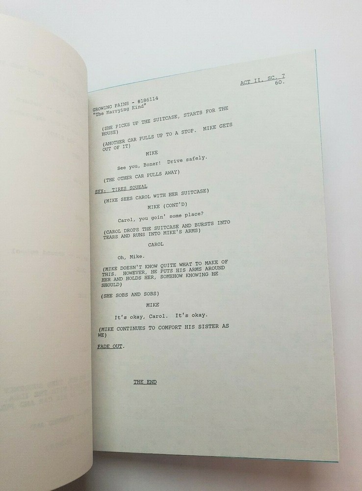 GROWING PAINS / David Kendall 1987 TV Show Script, "The Marrying Kind"