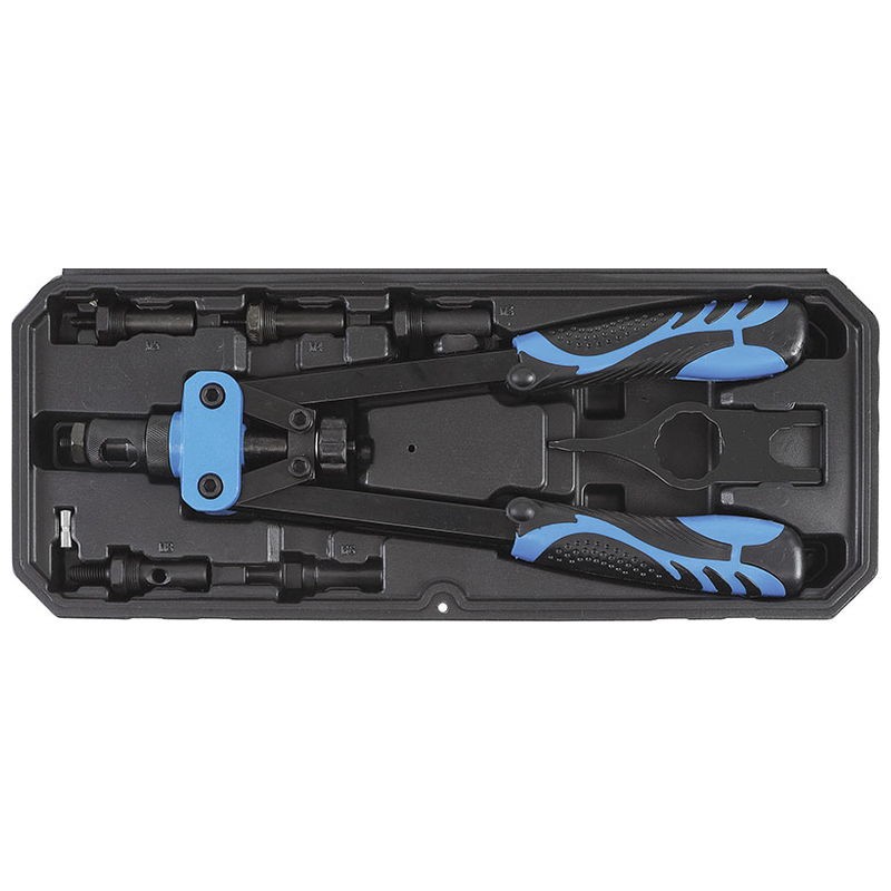 set 7pcs riveting machine for threaded rivets m3-m8 - code bgs404 FBGS404 BGS off