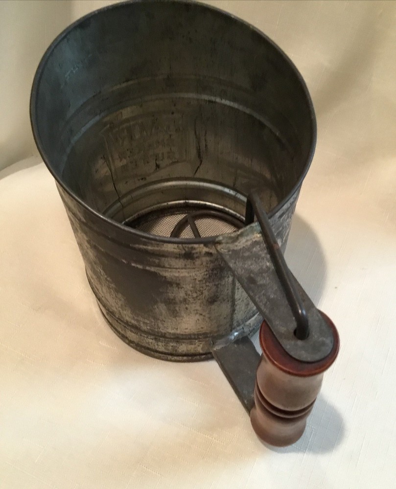 Vintage Savory Shaker Sifter Tin Flour Sifter