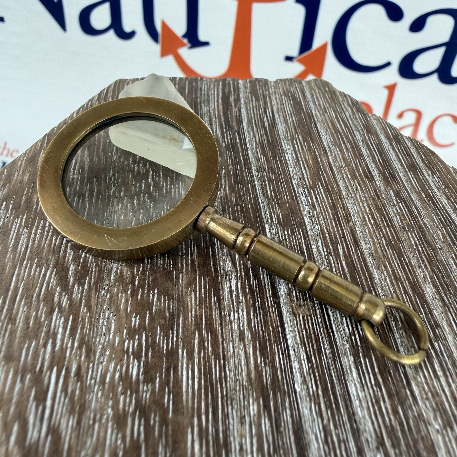 Antique Finish Brass Magnifying Glass For Necklace, Mini Magnifier Monocle