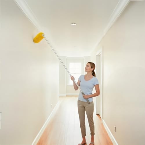 Long Handle Dusters for Cleaning with 2 Replacement Heads, Washable Cleaning