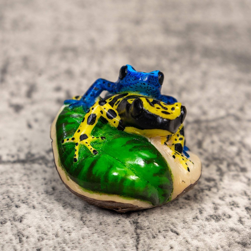 Two Poison Dart Frog Tagua Carving
