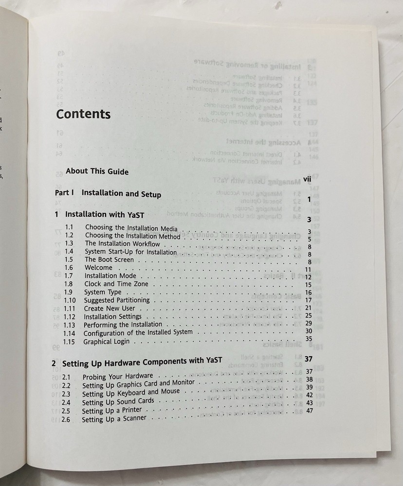 openSUSE 11.0 Start-Up Guide Softcover Linux Novell (2008) Reference Manual, VG+