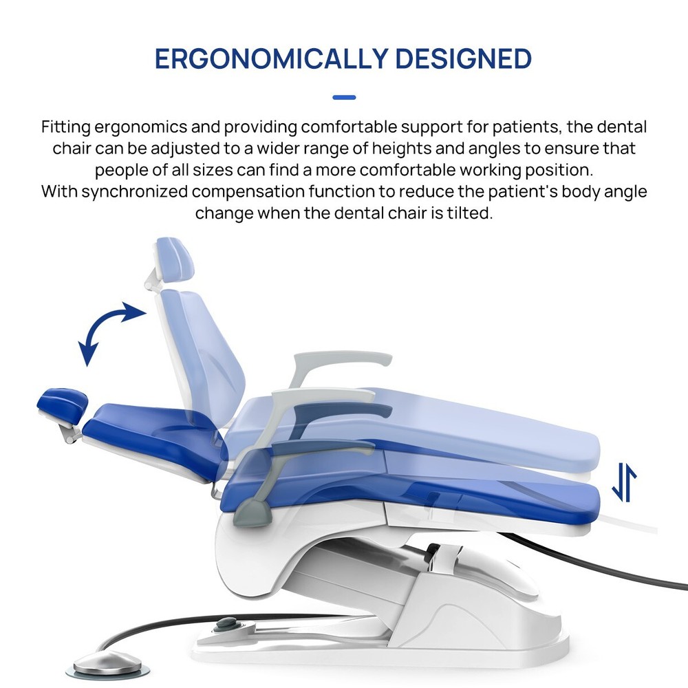 Dental Unit Chair Computer Controlled Integral Automatic water supply system FDA