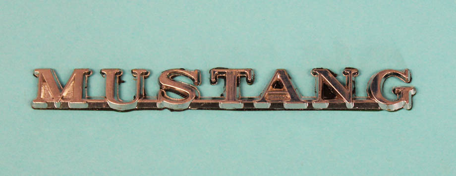 NEW! 1965-1966 FORD MUSTANG Script Metal Chrome Script Emblems Pair w/ Pins