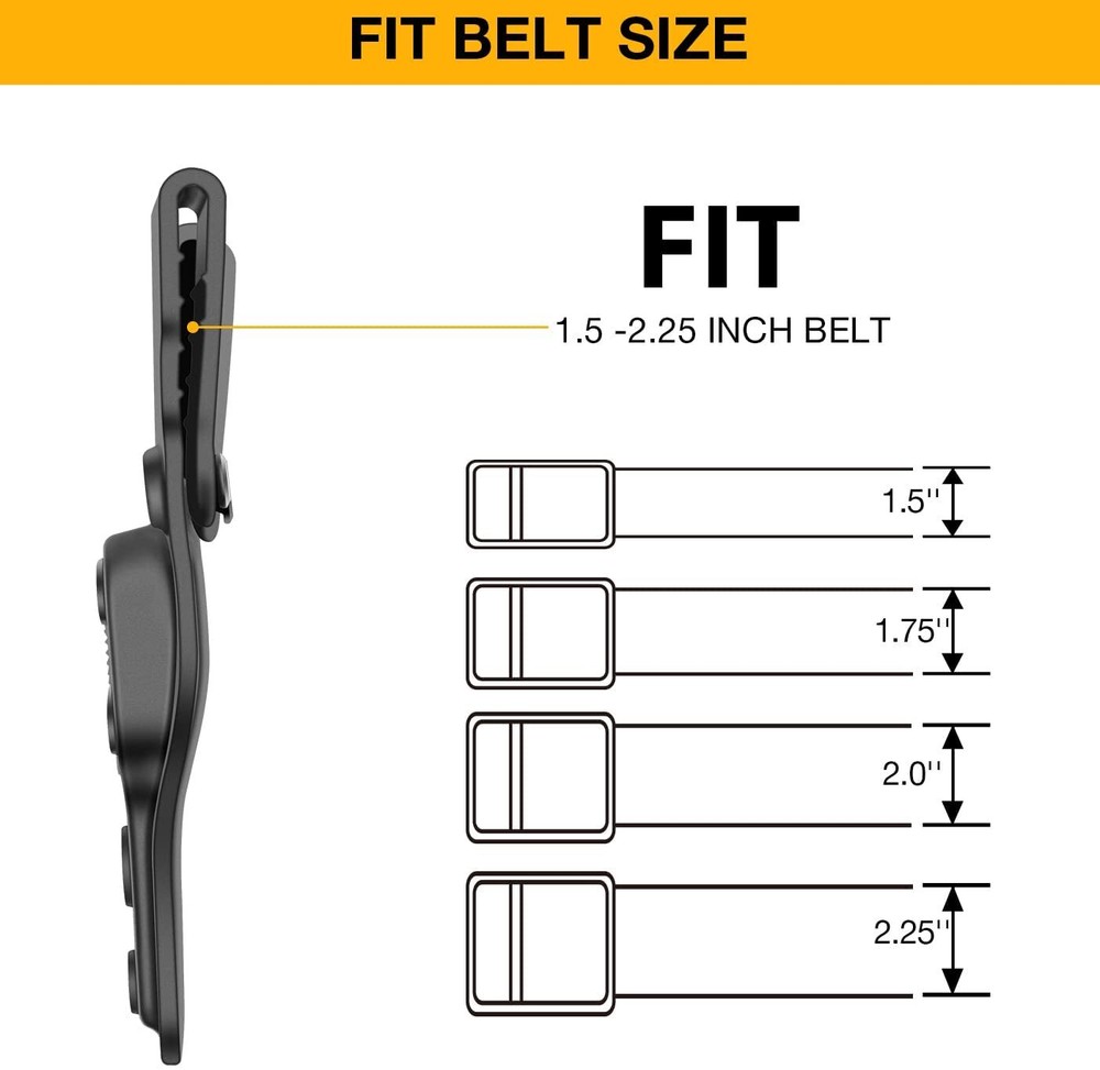 Belt Loop - High/Low/Mid Ride Fit 1.5''-2.25'' Belt Width Holster Attach