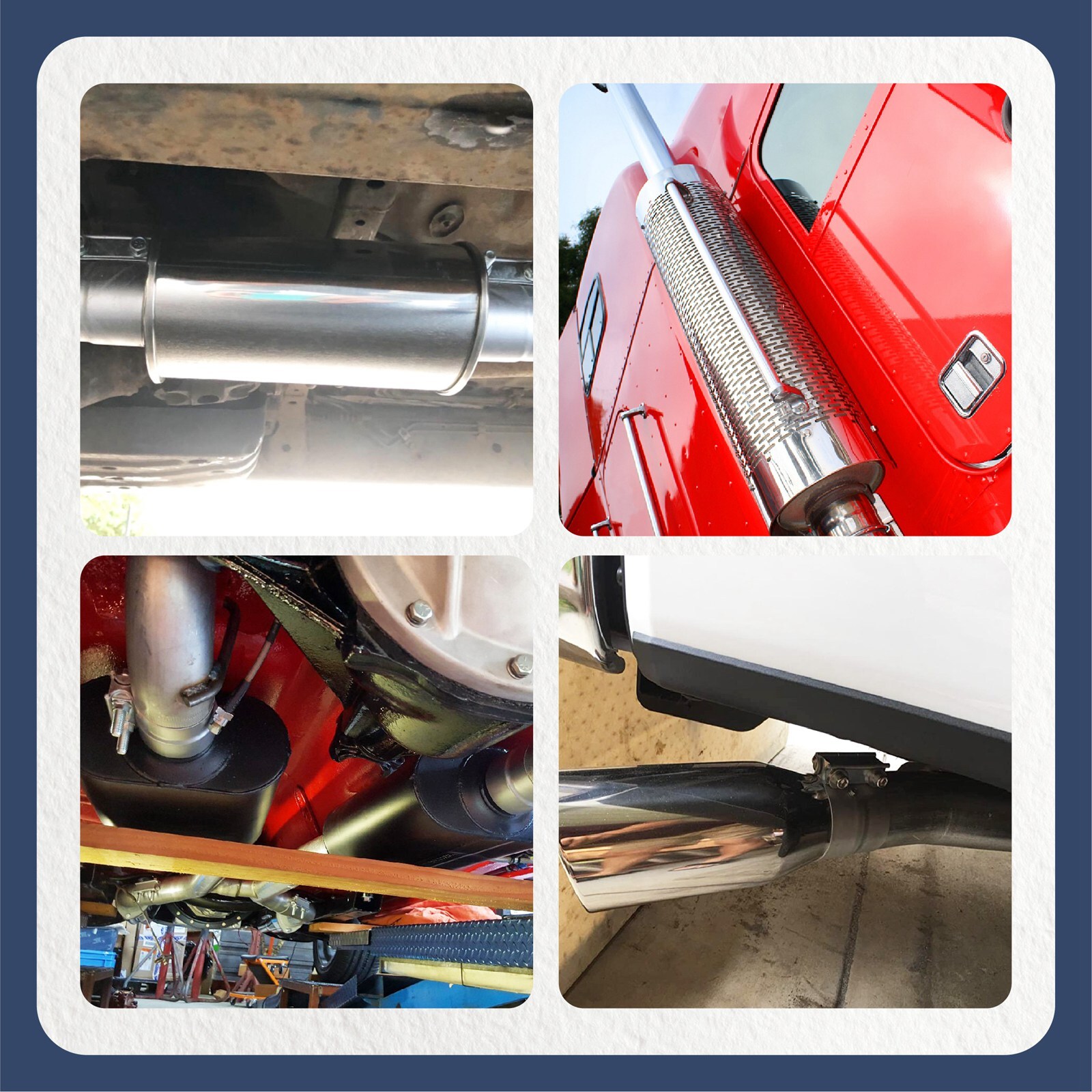 4Pcs 2.5" Stainless Steel 304 Heavy Duty Exhaust Band Clamp Lap Joint Clamps