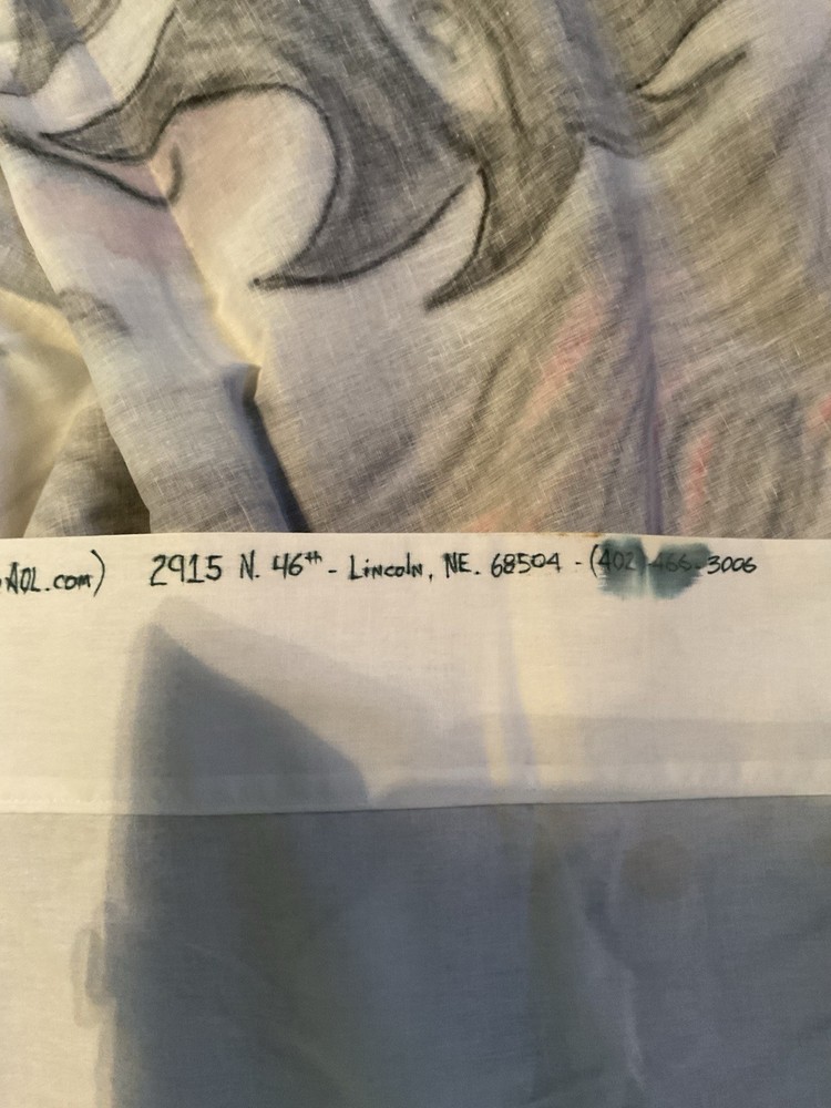 Vintage Kiss Gene Simmons Autographed Airbrushed Birthday Piece.. 65”x94”.BIG..