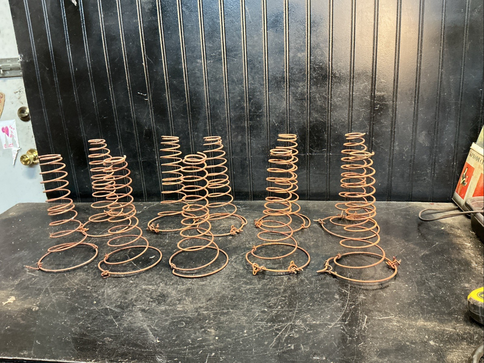 10pc Vintage Rusty Tornado Steel Furniture Bed Springs Lg 9in Size Free Shipping