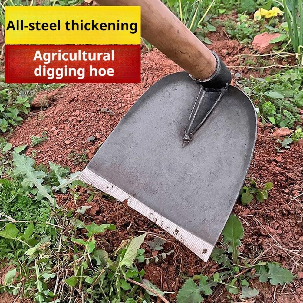 Heavy-Duty Steel Farm Hoe Agricultural Weeding Hoe Planting Vegetable Gardening