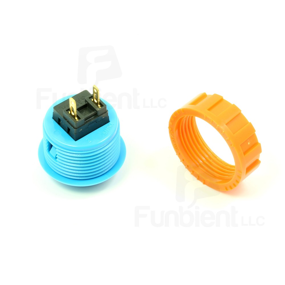 Sanwa Denshi Original OBSN-24 BLUE Push Button Screw Type secure JAMMA