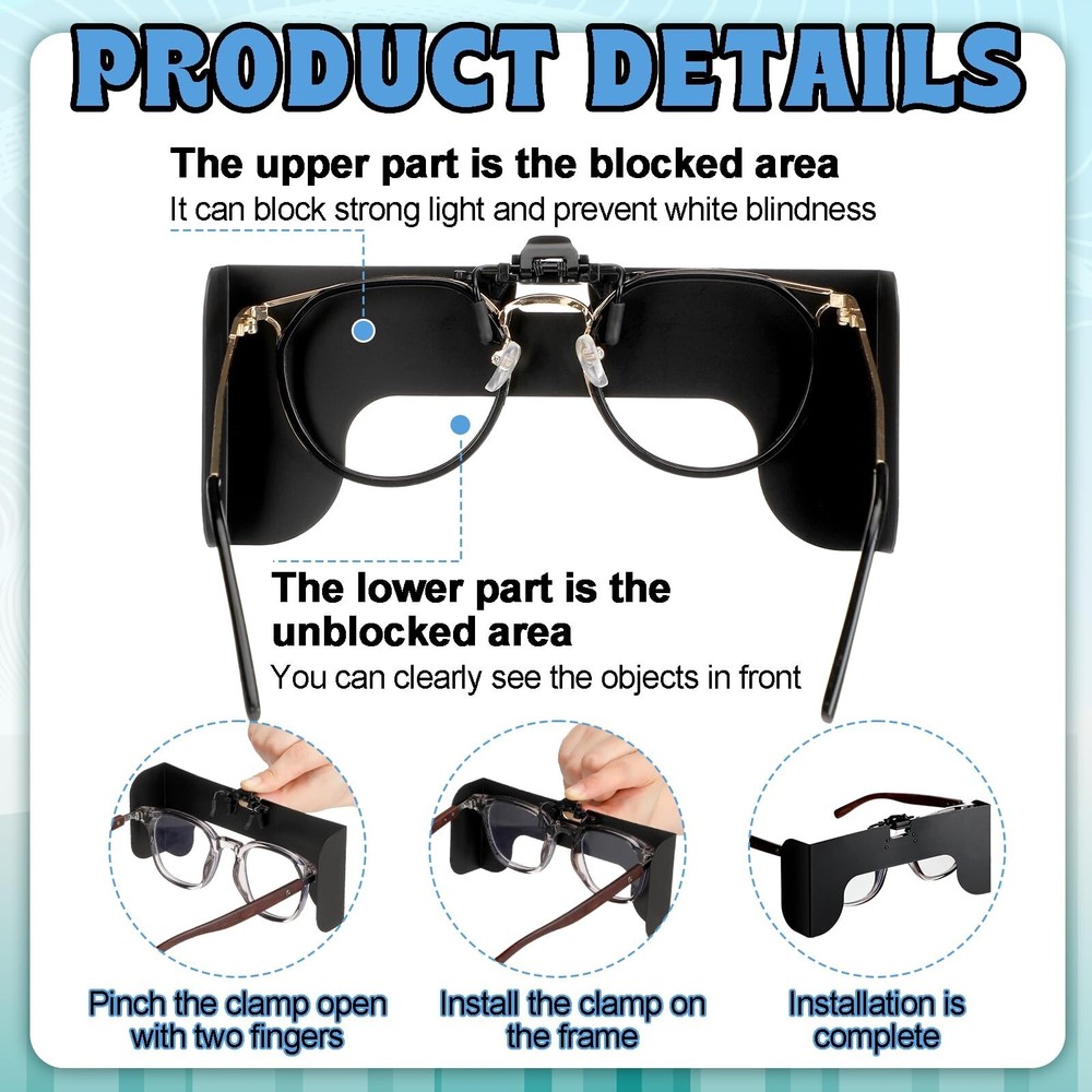 1 Pcs View Limiting Device Clip On Cloud-Overs Visors Attaches View Limiting ...