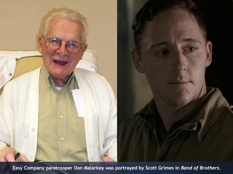 Band of Brothers Poster Autographed by Don Malarkey, Ed Tipper & Earl McClung