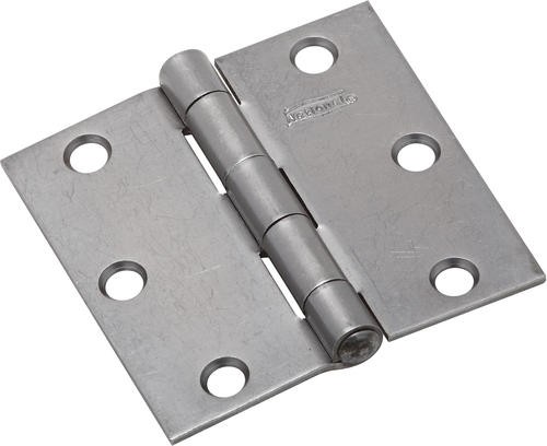 19 Pack National Hardware 3" x 3" Plain Bearing Square Corner Butt Hinge Silver