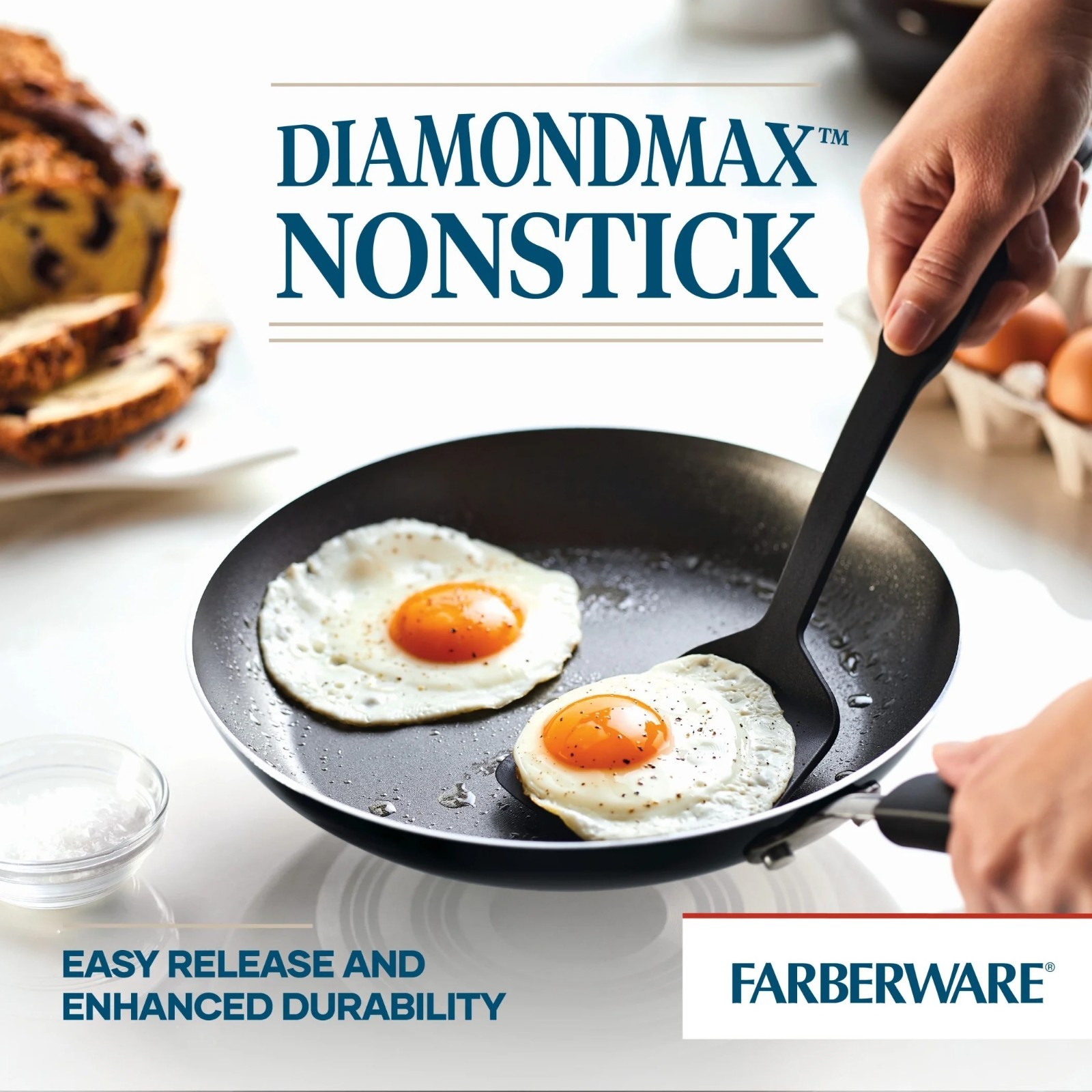 Farberware Easy Clean 8 Inch Nonstick Frying Pan / Skillet, Dishwasher Safe, Bla