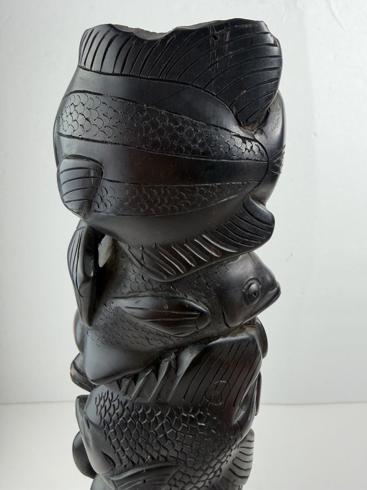 Vintage Hand Carved Solomon Islands Sea Spirit Tower Sculpture Gatokae Island