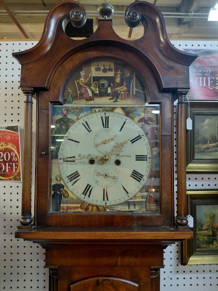 19TH CENTURY MAHOGANY TALL CASE CLOCK
