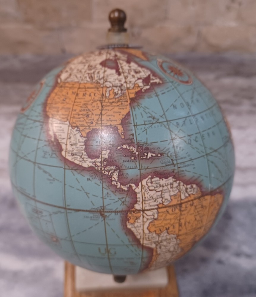 Decorative Tabletop World Globe 8 3/8"