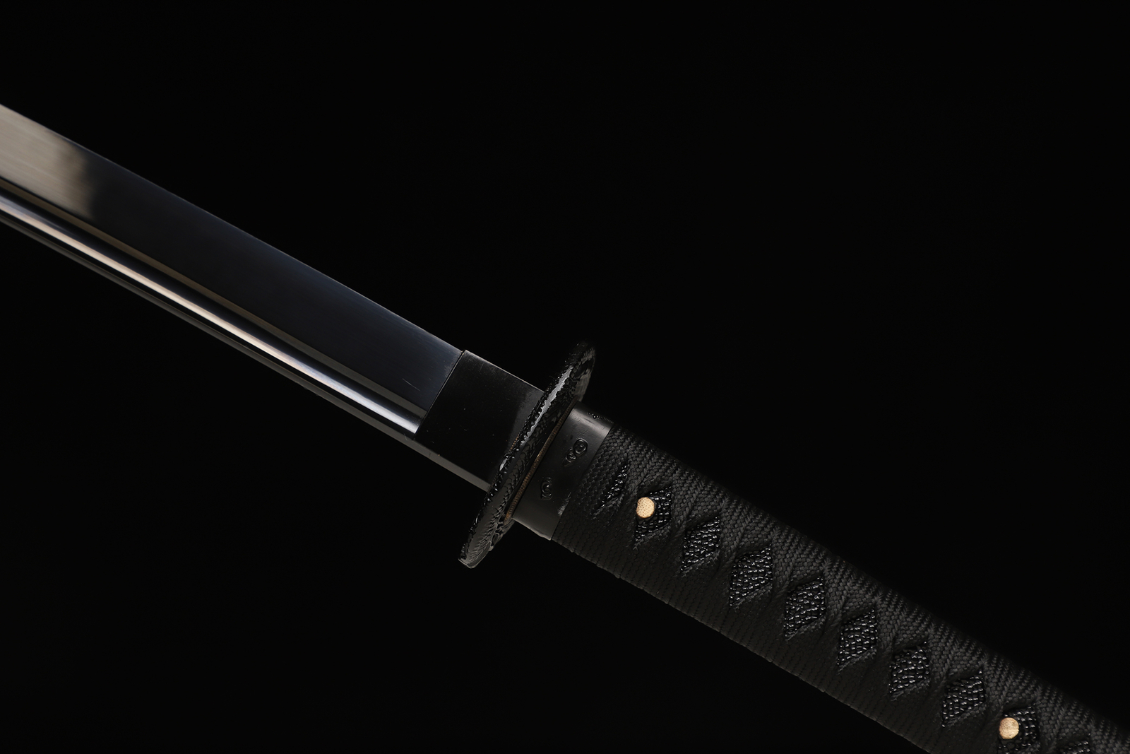 Japanese Samurai Katana Sword Full Tang 9260 Spring Steel Sharp All Black