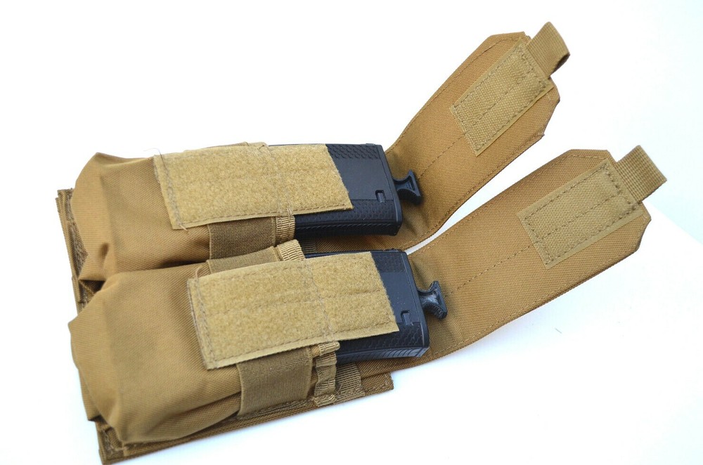 Double Stack Magazine Pouch Molle Ammo Clip Belt Carrier - TAN