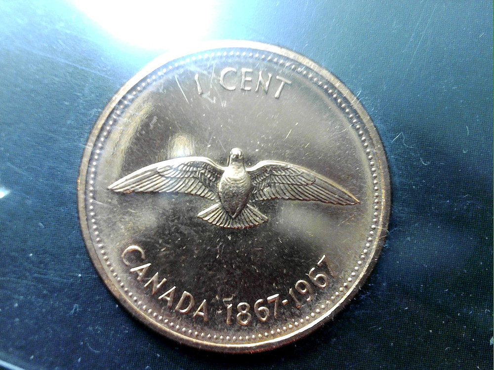 1967 Canada PL One Cent Coin