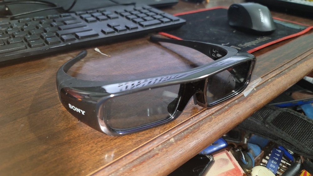 Sony Black TDG-BR100 Rechargeable Shutter Type Active Wearable Tech 3D Glasses