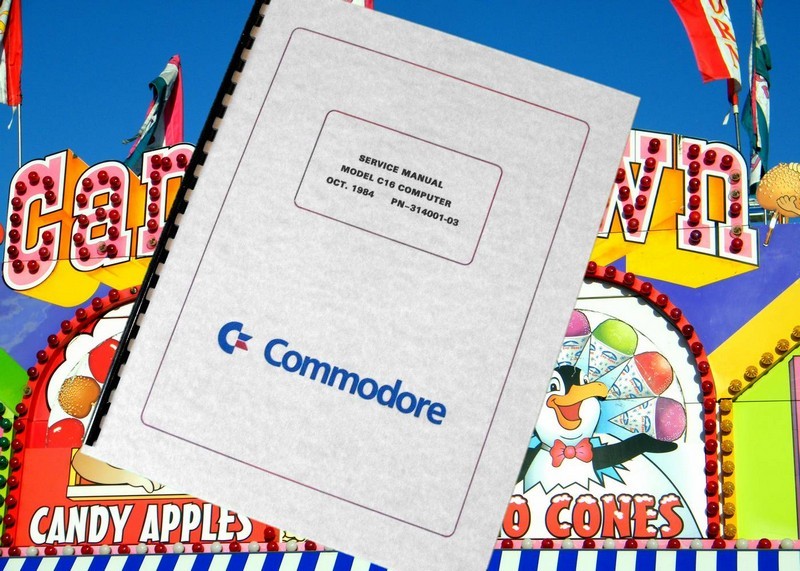 COMMODORE C16 C-16 Computer Owners Service Manual w/ Schematics