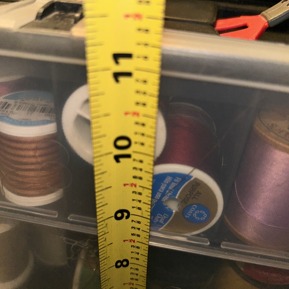 Sewing Thread Dual Case Storage Set Clear Organizer 2 Sided with Thread