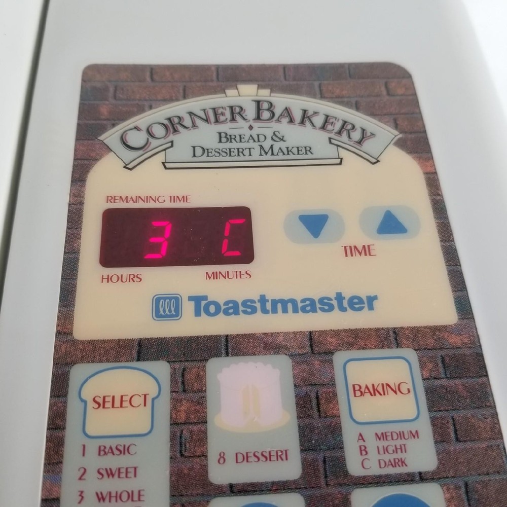Toastmaster Corner Bakery Bread Maker Bread Box Dessert Machine 1183N & Cookbook