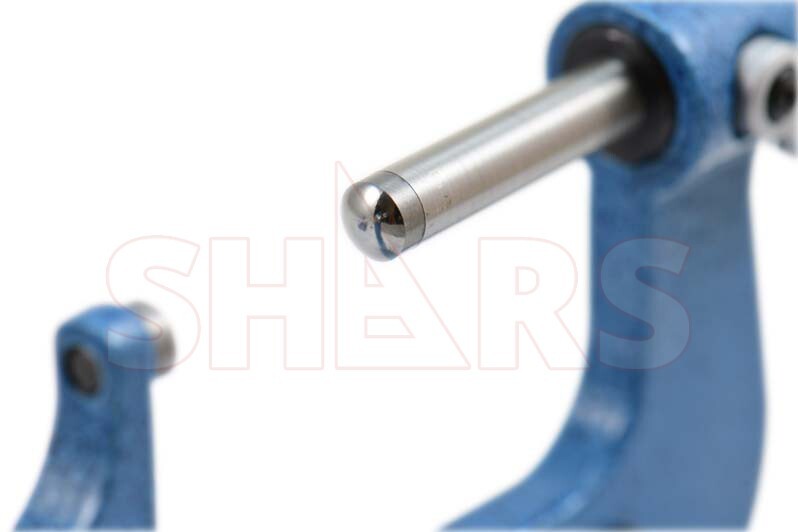 Shars 1-2" Precision Ball Micrometer .0001 Spherical Spindle New !}