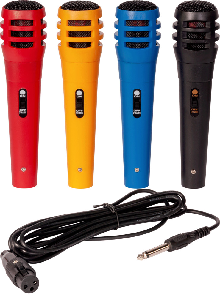 MICROPHONES SET LTC DM500 Coloured Karaoke Microphone 4pcs