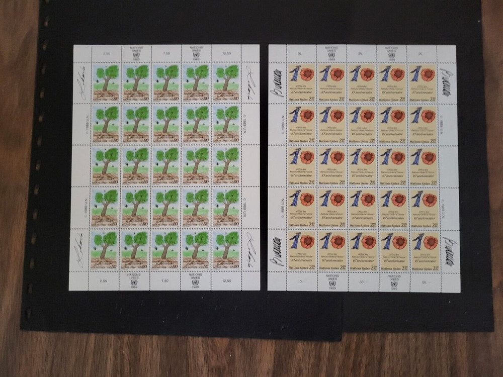 1989 VIENNA OFFICE 10th Sheet Set - Scott# G178/179 - MNH - Catalog $80