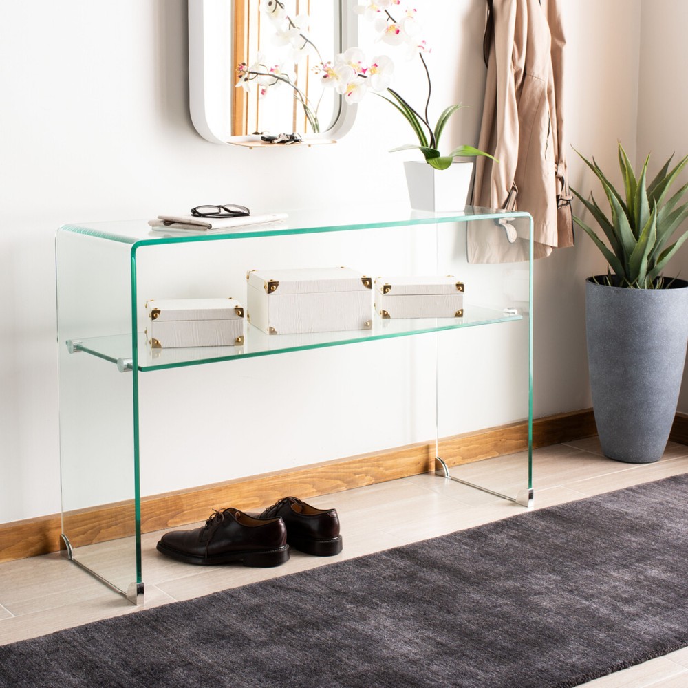 SAFAVIEH Hollis Console Table | Clear |