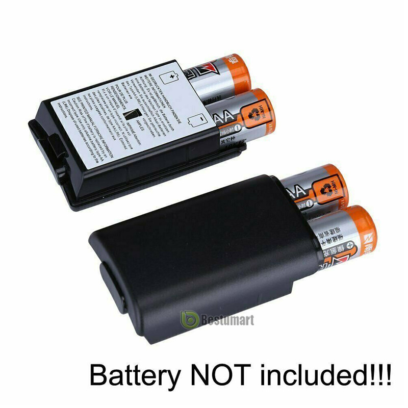 10X AA Battery Back Cover Case Shell Pack For Xbox 360 Wireless Controller Black