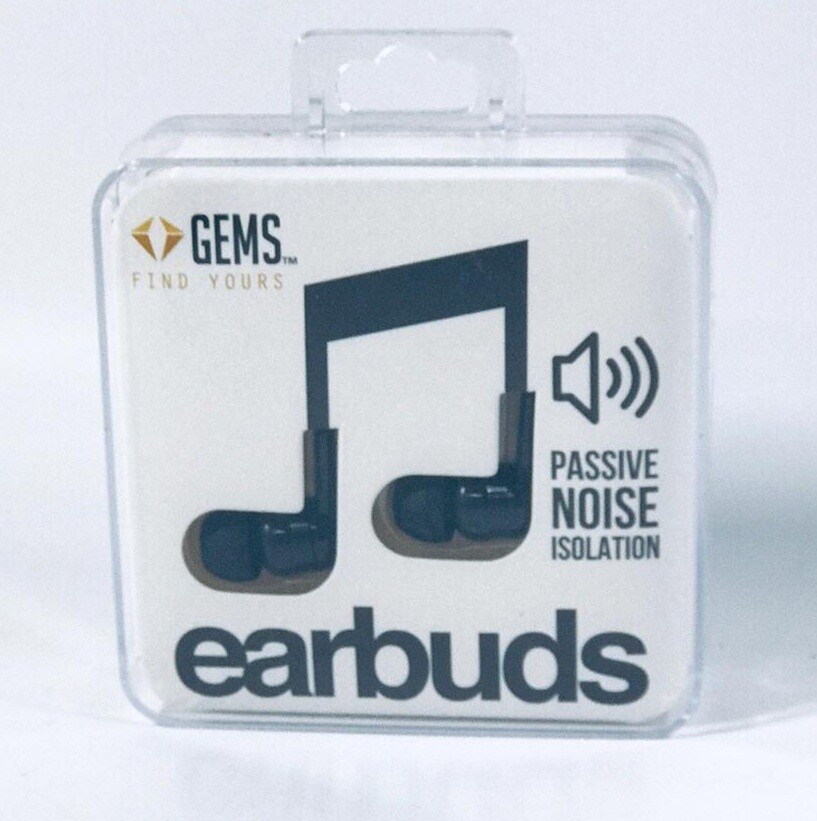 Gems Universal In-Ear Headphones - Black
