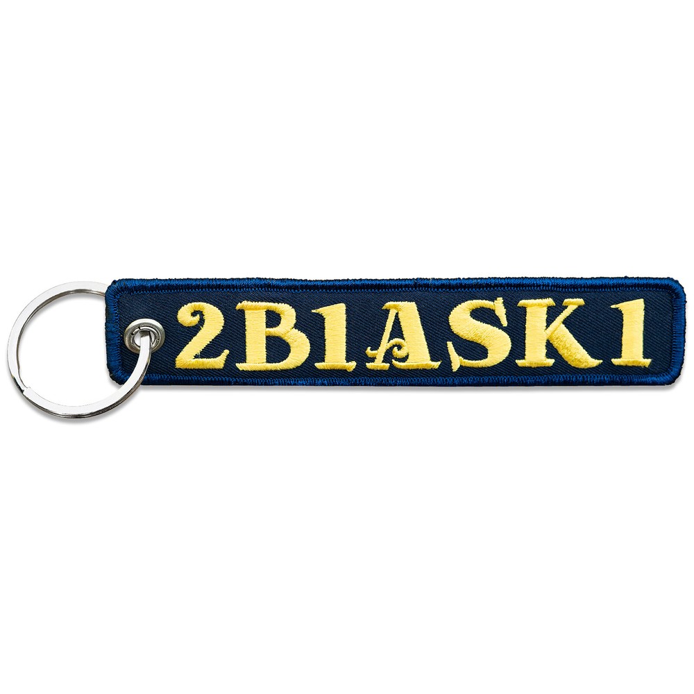2B1ASK1 Masonic Embroidered Key Chain - [Blue & Gold]
