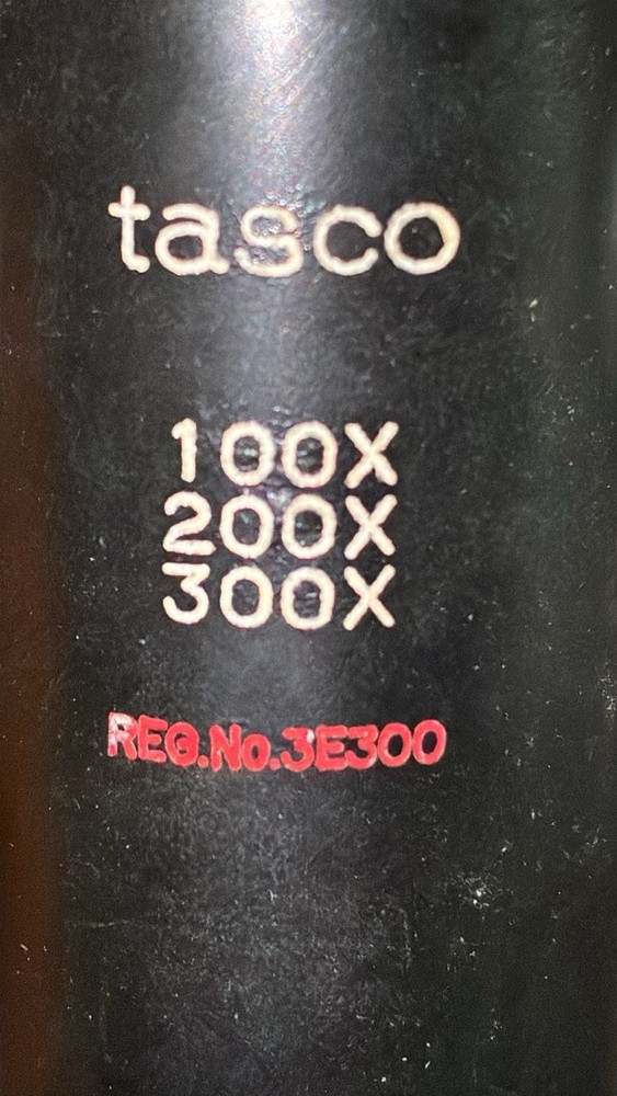 Vintage Tasco Deluxe Microscope With Wooden Case. Bt33