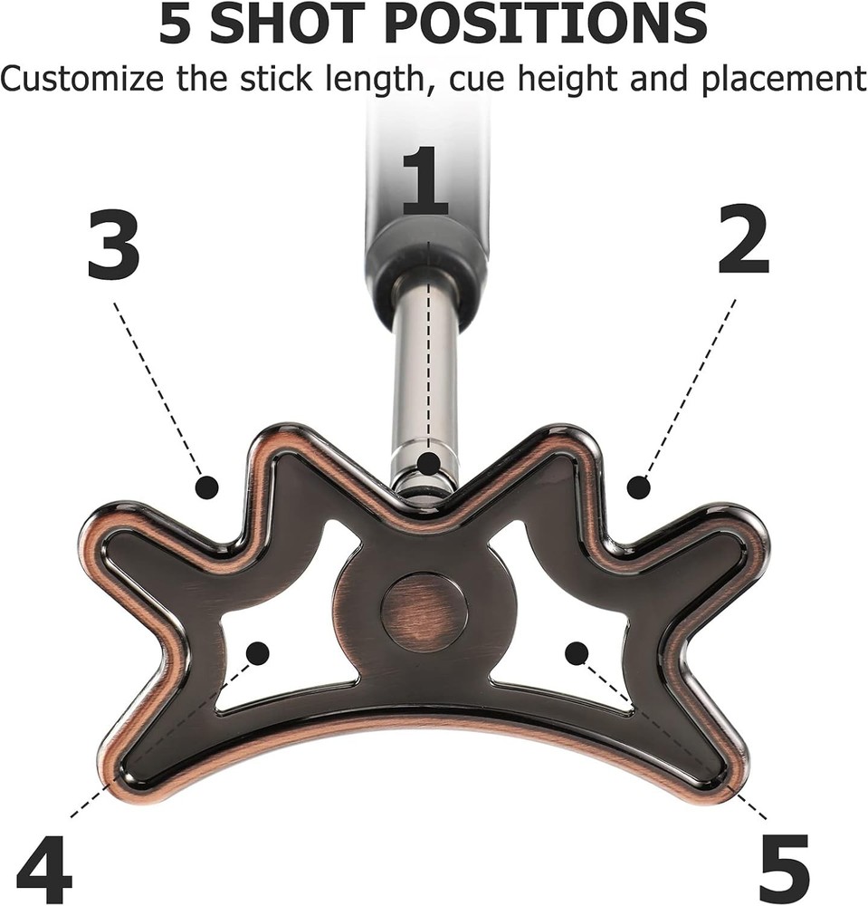 Retractable Pool Bridge Stick - Billiards Accessories Cue Bridge with Removable