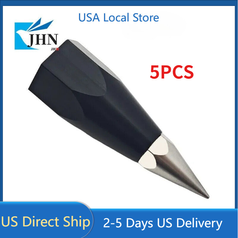 5PCS NEW Prism Pole Point with Replaceable Tip 5/8 Internal thread