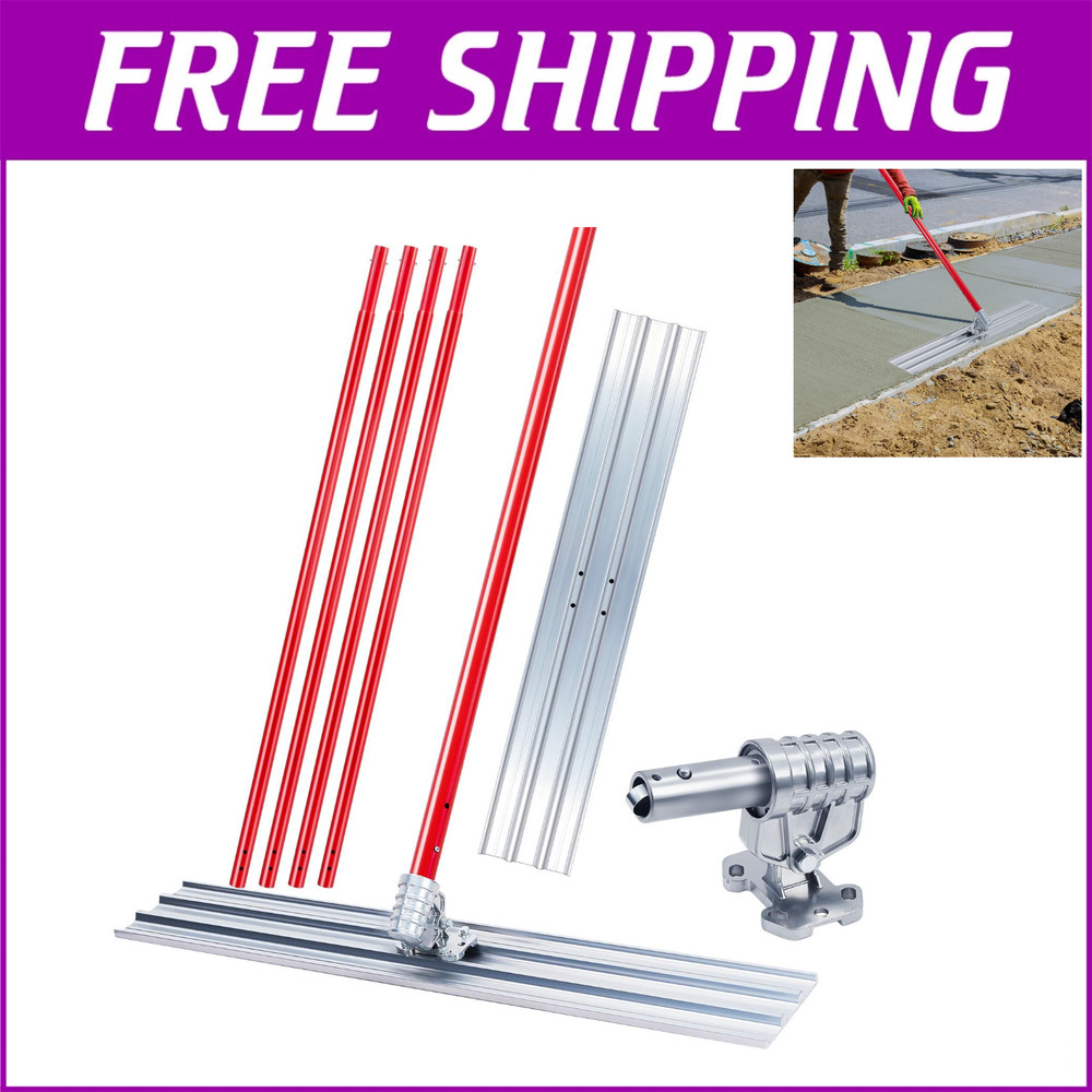 ✨48"x8" Bull Float Kit Magnesium Bull Float for Concrete Finishing w/ 4 Handle