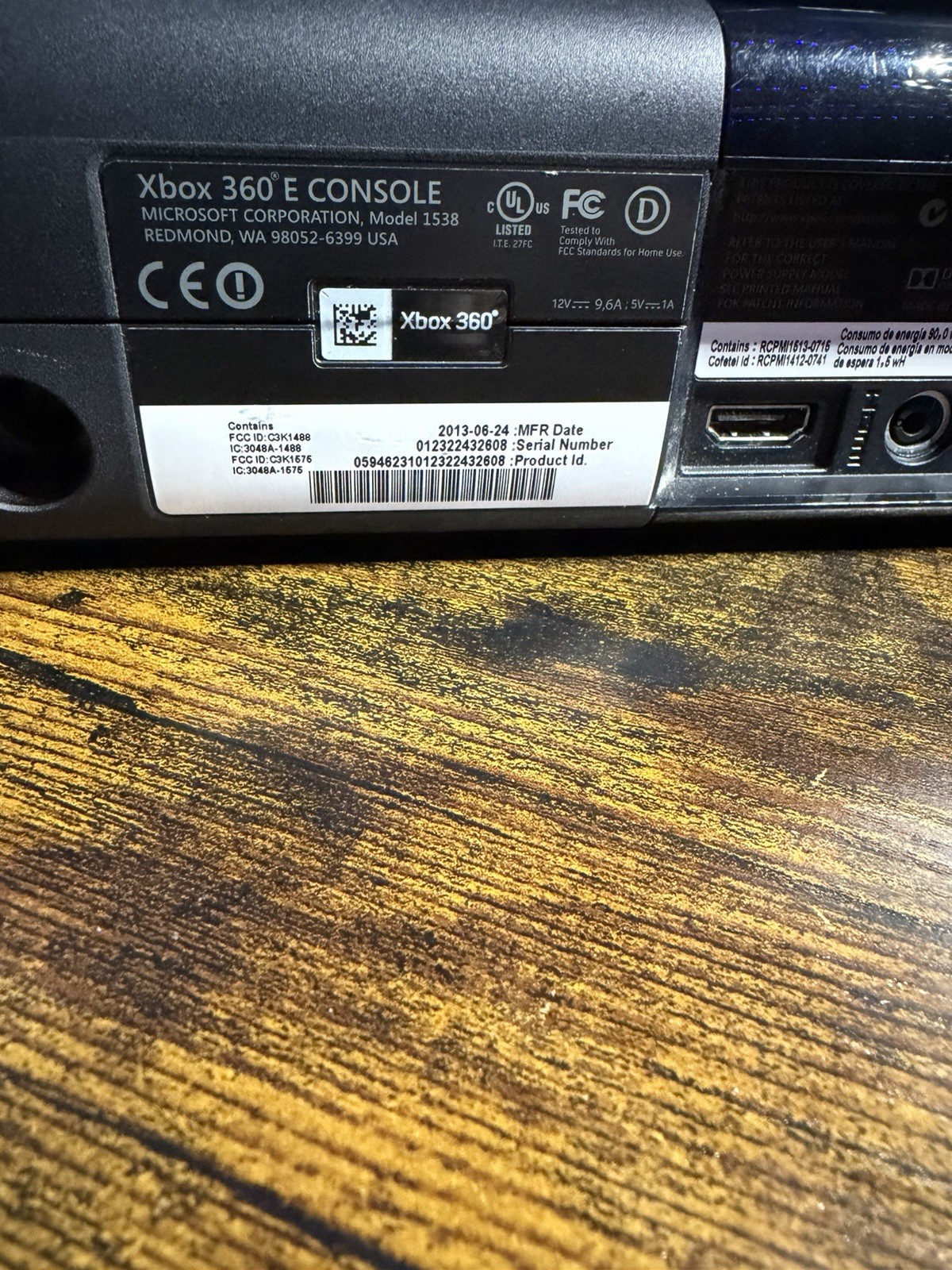 Microsoft Xbox 360 E 4GB Black Console