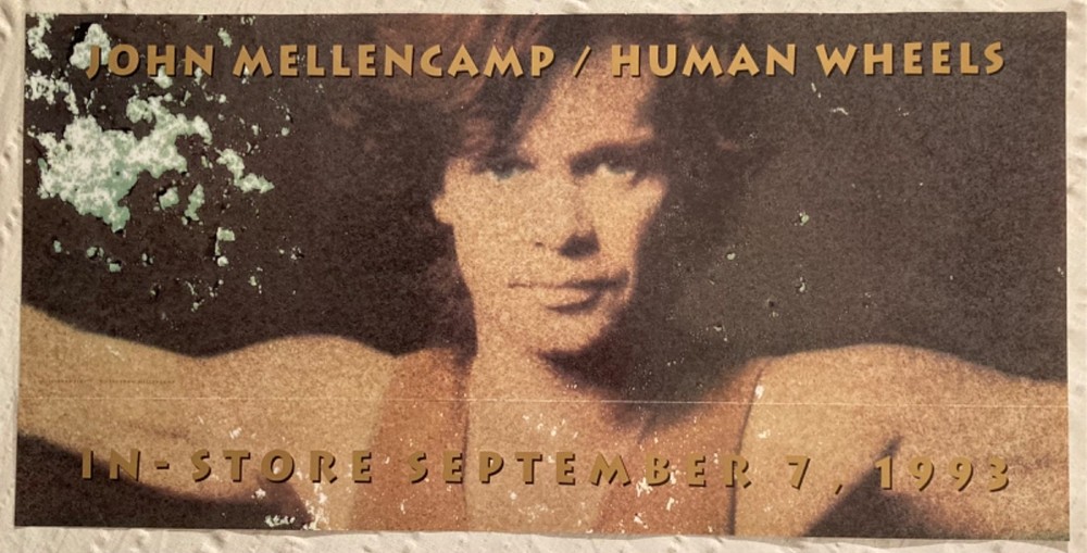 John Mellencamp 1993 Promo Poster Human Wheels Banner Style